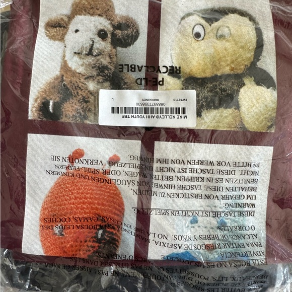 New in packaging Supreme collab with Mike Kelley youth tee-size L - Picture 2 of 3